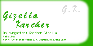 gizella karcher business card